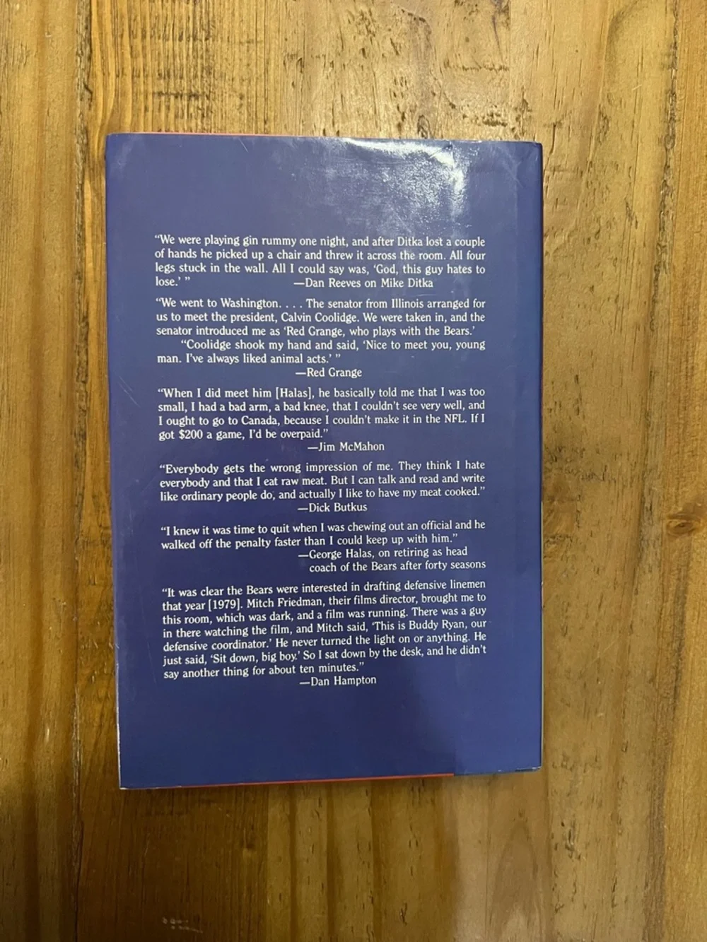 BEARS In Their Own Words Book Chicago Bears Great talk about team & their lives